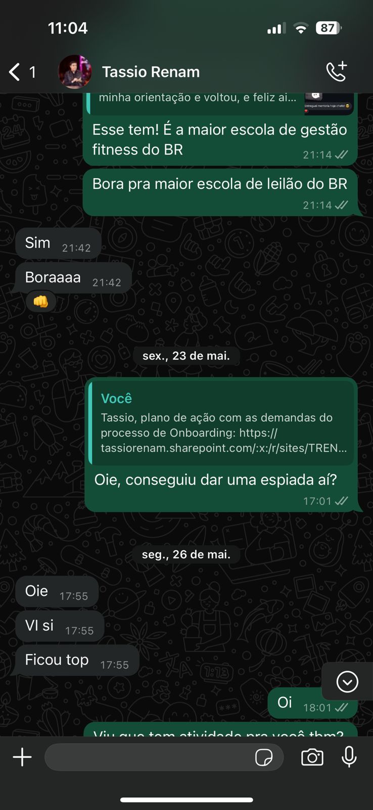 Print de depoimento WhatsApp 6